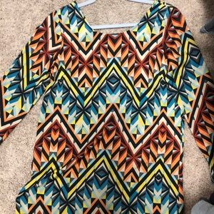 Multicolor Geometric Dress